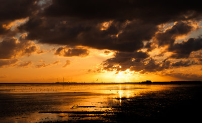 Uitzicht op het wad