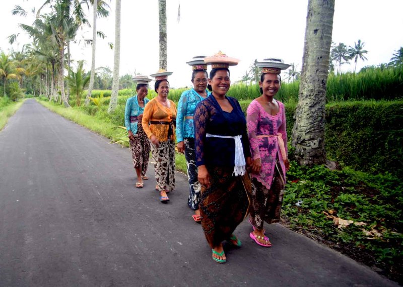 Ladies strolling the neighborhood