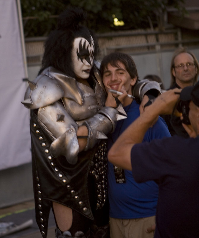 Gene Simmons and fan