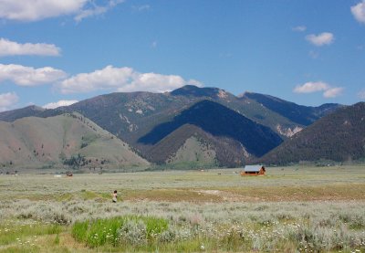 Henry's Lake Mountains from Missouri Flat, with Fran