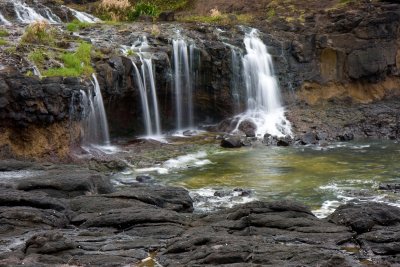 unnamed Falls meeting the ocean