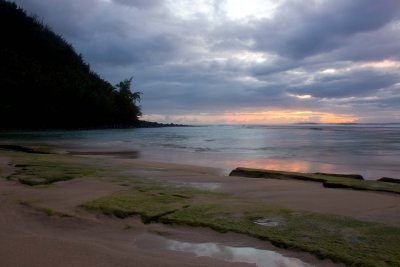Ke'e beach sunset