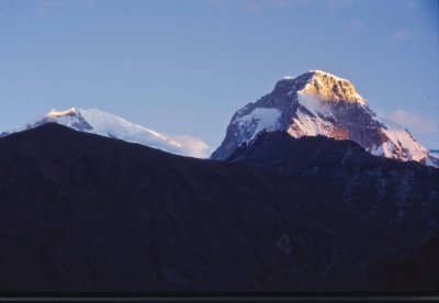 View of Huascaran, highest peak in Peru