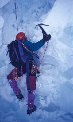 Spanish climber on Alpamayo