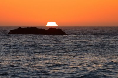 horned, multi-tiered sunset