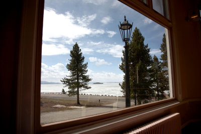 View of Yellowstone Lake from hotel