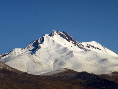 Mt. Erciyes view from Yesilhisar-Urgup road