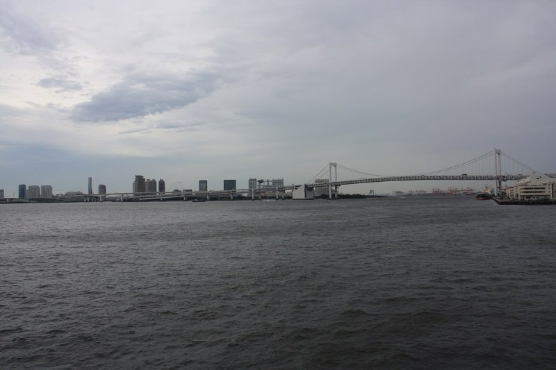 Rainbow Bridge and Tokyo Bay skyline