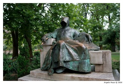 The statue of Anonymus in Vajdahunyad Castle
