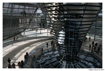 Inside of glass dome Reichstag