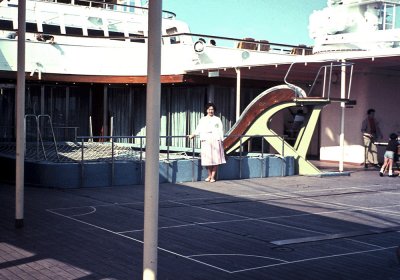 Mum On back deck Galileo 1963