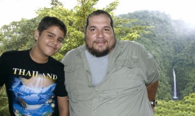 With my Son David, El Angel Waterfall 2008