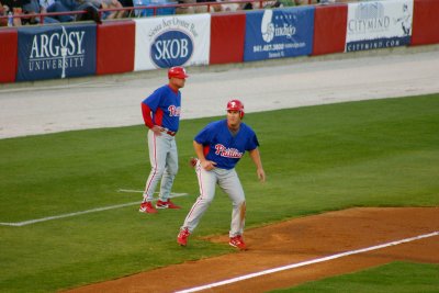 Helms held up at third