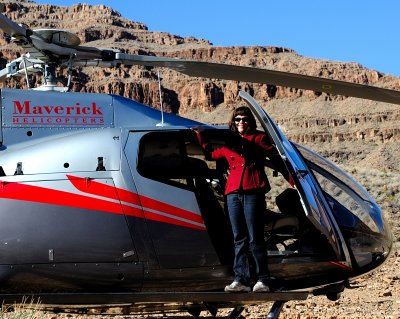 Nikki Boarding The Helicopter