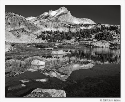 Greenstone Lake Reflecting North Peak, 20 Lakes Basin