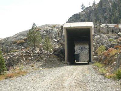 Tunnel 7 is actually a short snowshed protecting a cut.  It has a distinctive curved roof.