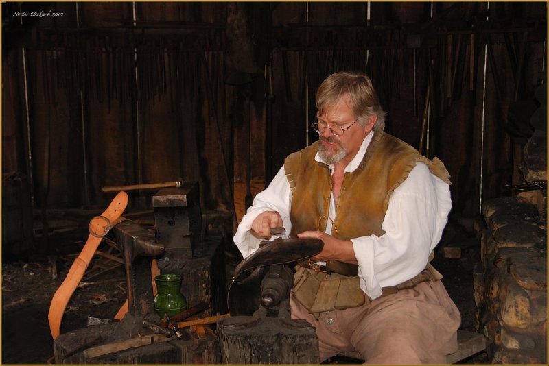 Jamestown Blacksmith maker of armor for battle