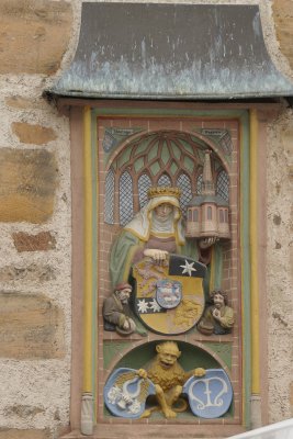 Town hall / tablet representing Princess Elisabeth van Thringen (1207-1231)