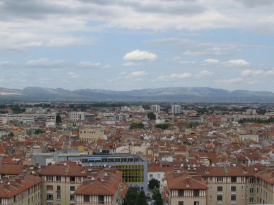 vistes de Perpignan des de la torre del Palau dels Reis de Mallorca