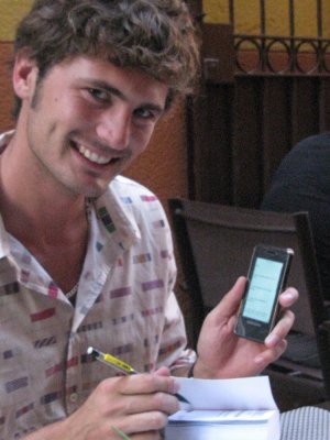 en Joris... quina odisea per enviar un puto missatge al Moritz!