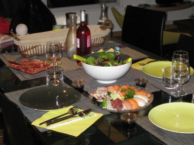 i per sopar... sushi! mmm! va ser un sopar estupendo!