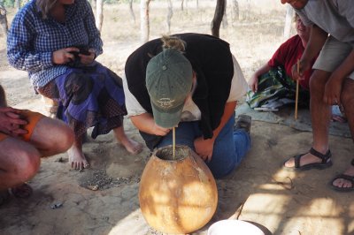 Muzungu Mols sampling Zambian village katube