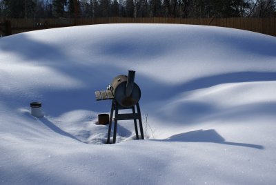 The grill in shadow