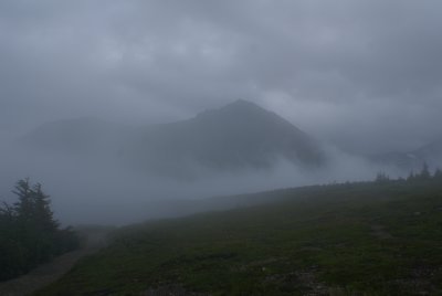 Lost mountains in the mist