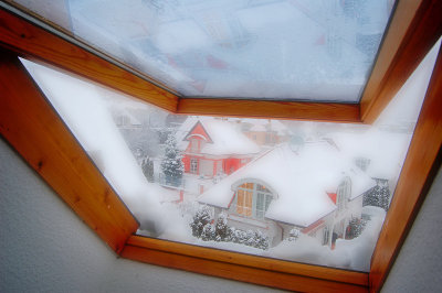 winter through the attic window