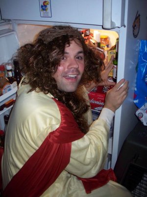 Mike raiding fridge