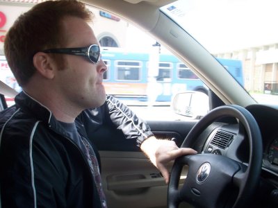 Dave driving everywhere