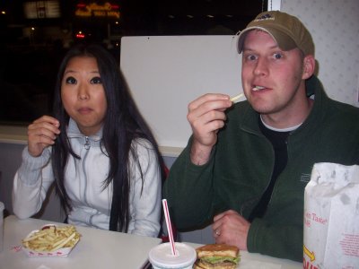 Mem & Mike eating fries