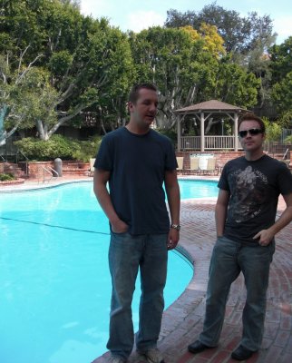 Dave & I by his pool