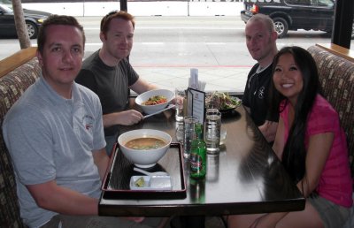 Our crew at restaurant