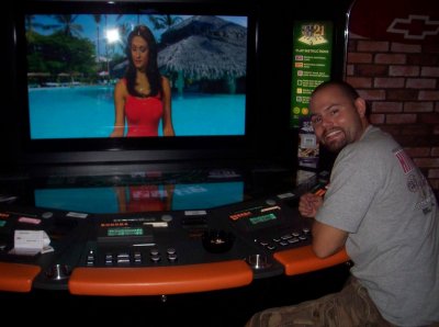 Tim at Hooters casino with video blackjack