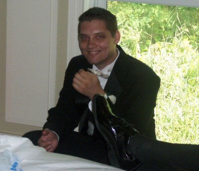 Dok grin of wedding bliss