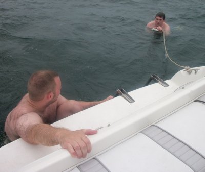 Mike and Grant in finger lake