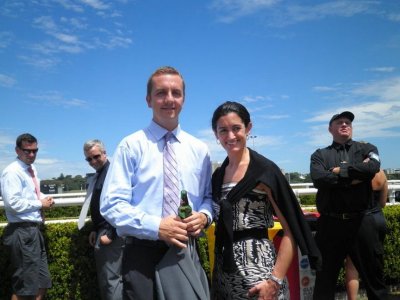 Laura and I at the Randwick Race Track on boxing day