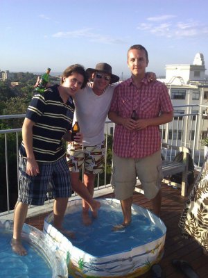 Matt, Ken, and I on Ken's rooftop