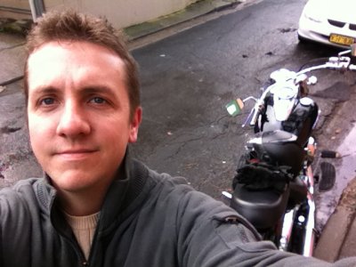 Me and my bike in an alleyway in Bondi, waiting for a repair shop to open one Saturday morning