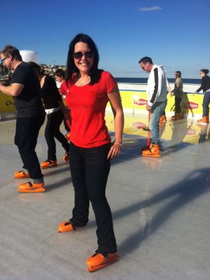 Pam ice skating