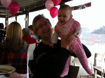 Graeme and his daughter at Ripples in Chowder Bay