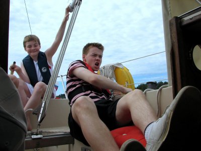 Sjrur & Niklas sailing.