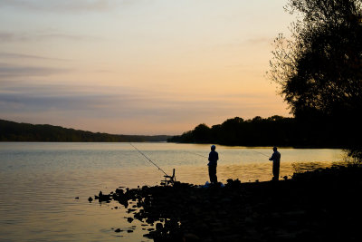 Fishermen at Lake Galina