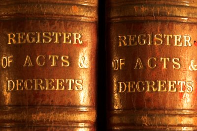 Leather bound volumes