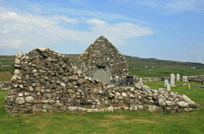 Medieval church ruins on Isle of Skye
