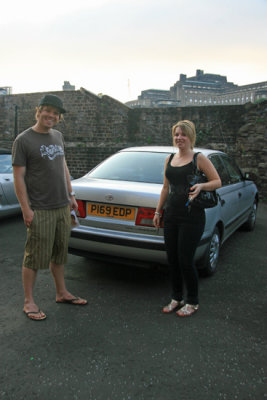 Nick and Michelle with their car