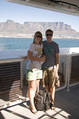Rox and Ant en route to Robben Island