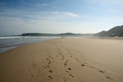 Footprints in the sand - arrival at Wavecrest
