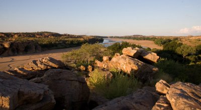 Confluence of Shasti and Limpopo - meeting point Botswana Zimbabwe and RSA